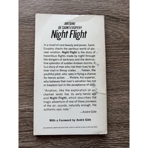 Night Flight by Antoine de Saint Exupery 1961 Signet Vintage Paperback - Picture 2 of 3